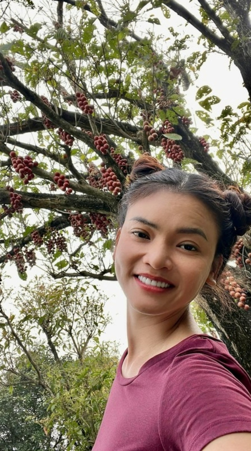 Gia đình cô gần như không phải đi chợ mua rau do trong vườn lúc nào cũng có rau sạch theo mùa.