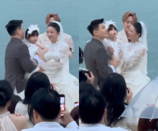 Bé Pam chiếm 'spotlight' trong đám cưới bố mẹ như thế nào? - Ảnh 4.