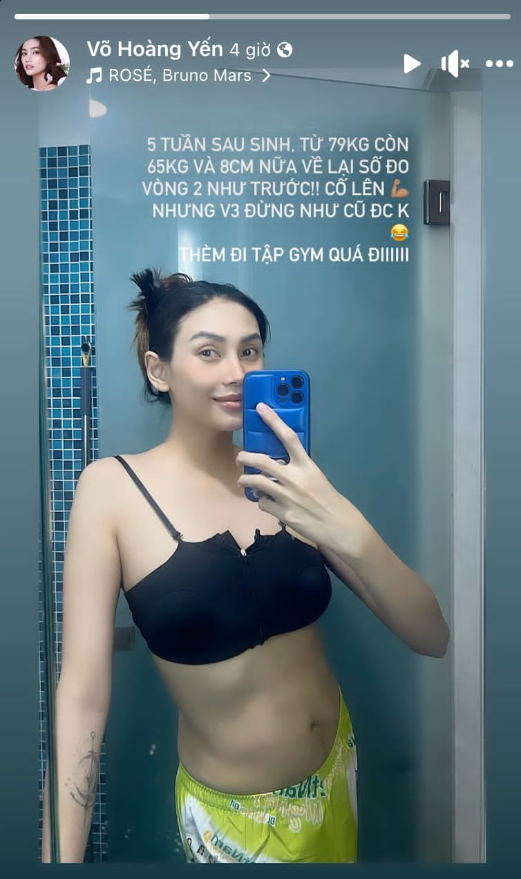 Bắt cận vóc dáng Võ Hoàng Yến sau nửa năm sinh con