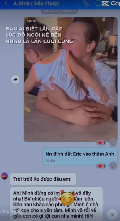Rò rỉ tin nhắn lộ rõ lý do Quý Bình nhất quyết không để con trai vào viện thăm bố