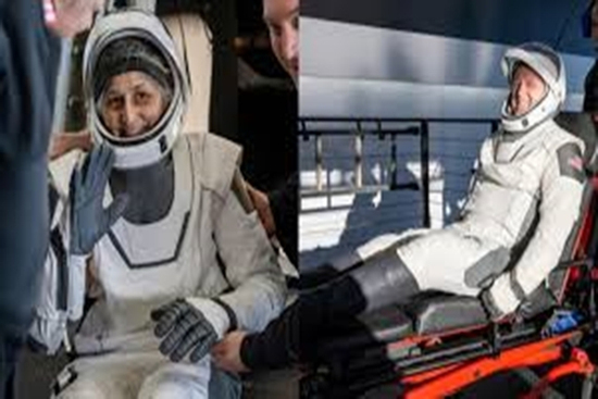 Khoảnh khắc 2 phi hành gia trở về sau 9 tháng mắc kẹt trên vũ trụ