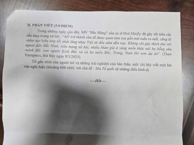 Cơn sốt 'Bắc Bling' vào đề thi văn ảnh 2