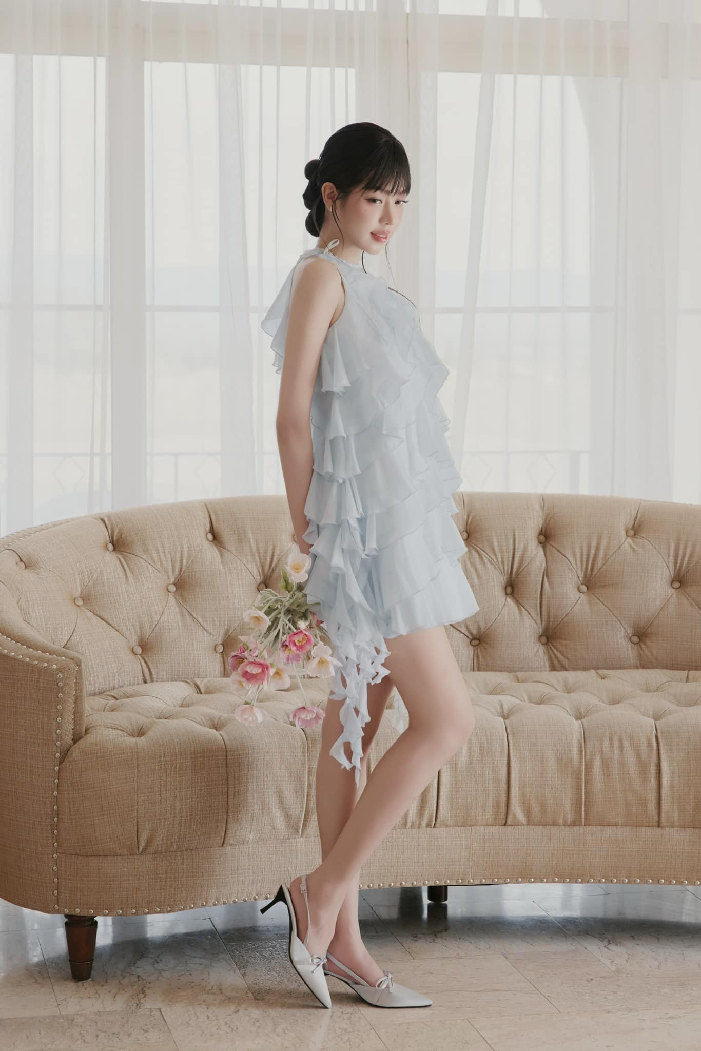 4 kiểu váy 'bánh bèo' được Hoa hậu Thanh Thủy lăng xê- Ảnh 5.