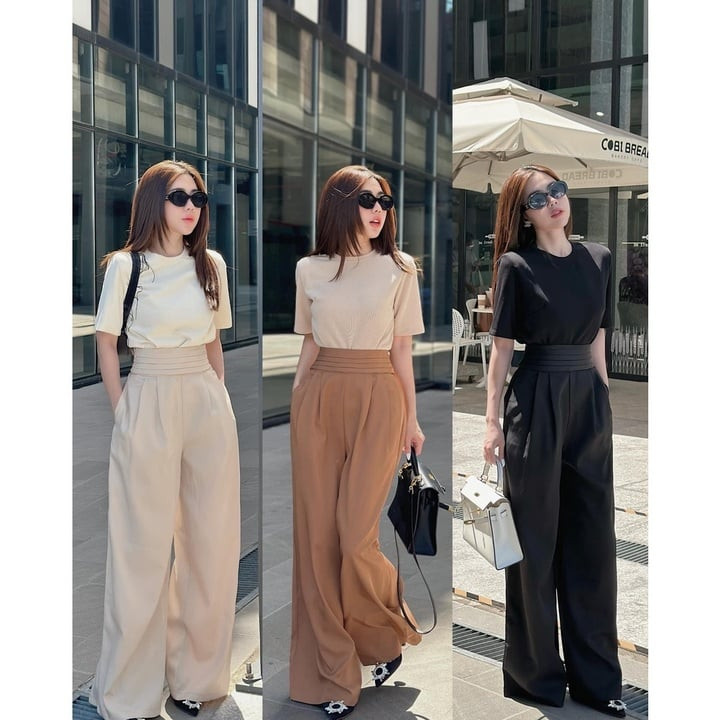 Phụ nữ có dáng người lưng dài chân ngắn, quần ống rộng không phải là sự lựa chọn lý tưởng. (Ảnh: Walmart)