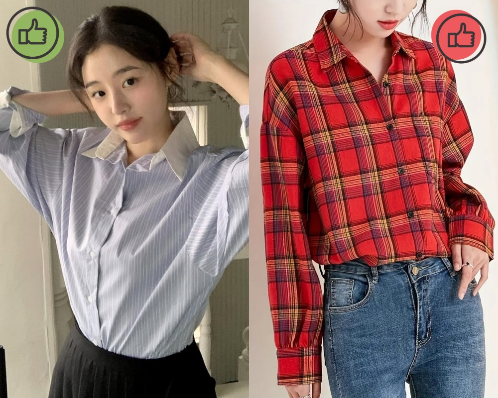 Nên diện sơ mi gì để gương mặt tròn trông thon gọn hơn?- Ảnh 2.