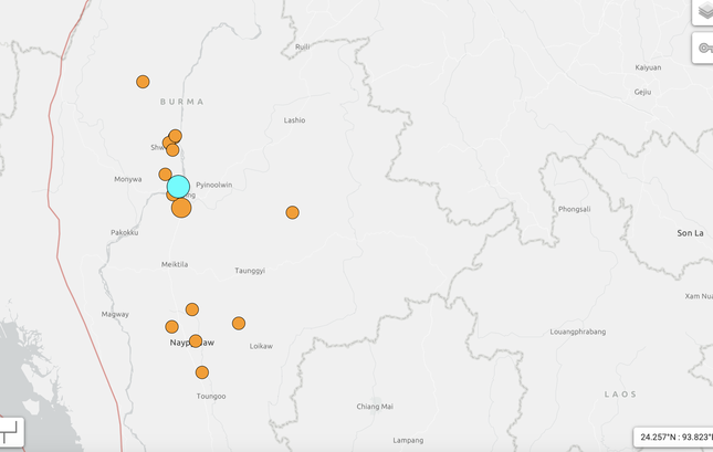 Hơn 10 trận động đất tiếp tục xảy ra ở Myanmar ảnh 1