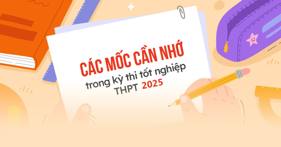 Các mốc thời gian quan trọng trong kỳ thi tốt nghiệp THPT năm 2025