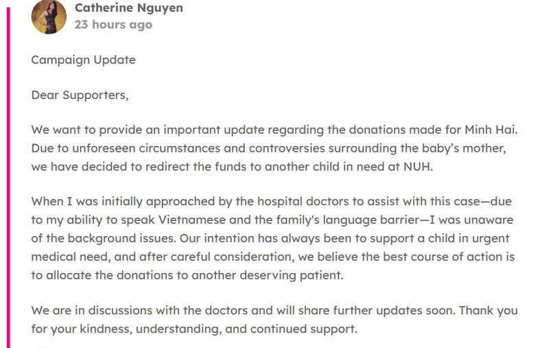 Giật mình tổng tiền ủng hộ bé Bắp qua các tài khoản bác ruột cậu ruột