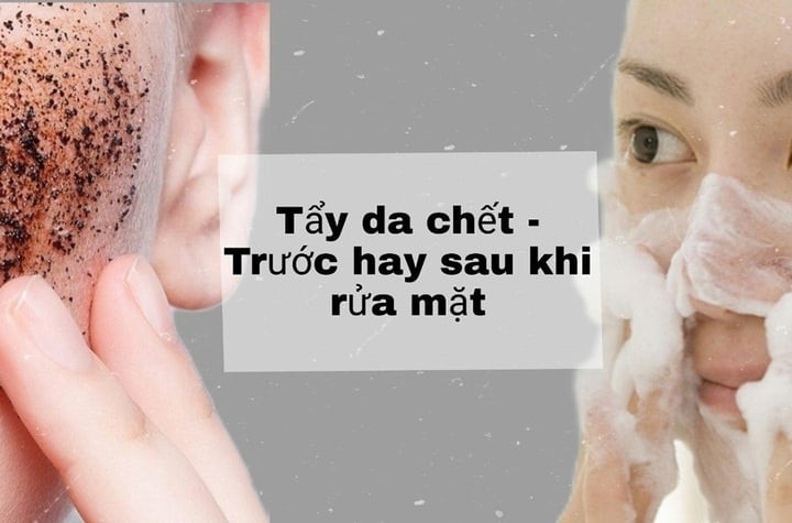 Nên rửa mặt trước hay tẩy tế bào chết trước là câu hỏi được nhiều người đặt ra. (Ảnh: Long Châu)