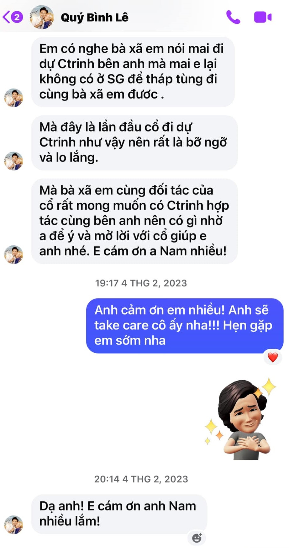 Hé lộ đoạn tin nhắn lộ rõ tình cảm Quý Bình khi nói về vợ trước khi mất