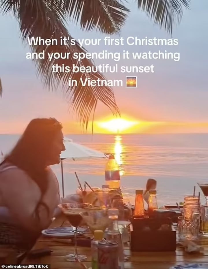 Celine hưởng thụ cuộc sống tại Việt Nam. (Ảnh: Celineabroad95/Tiktok)