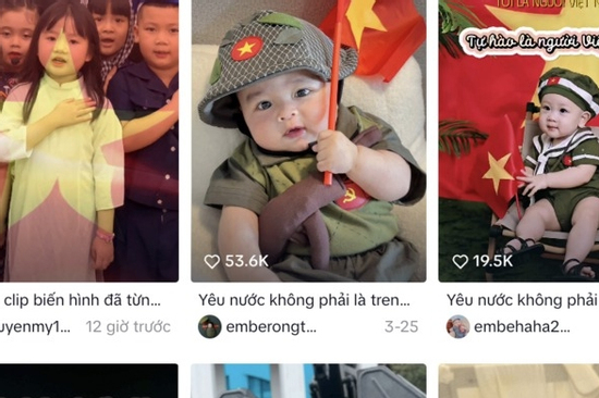 Trào lưu 'em bé yêu nước' lan tỏa khắp mạng xã hội trước thềm đại lễ 30/4