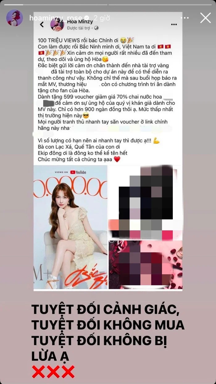 Hòa Minzy bị mạo danh nhận show chỉ với giá bằng 14 cátxê thông thường