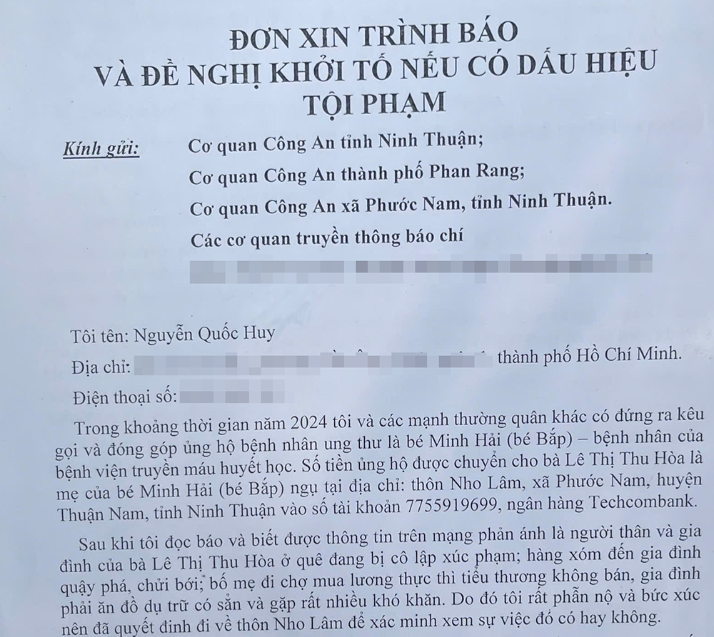 Mạnh thường quân tố mẹ Bắp ăn chặn có tuyên bố nóng sau 4 tiếng làm việc với công an