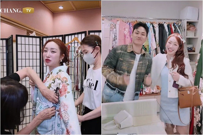 Chi Bảo và vợ kém 16 tuổi đi du lịch sặc mùi tiền với 10 vali nặng trịch ekip hùng hậu theo sau