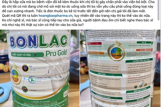 Cho người thân uống sữa giả, người dùng tiết lộ lý do