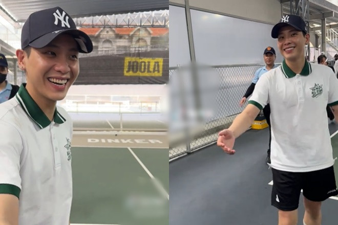 Sao Vbiz nổi tiếng nam thần flex cơ bụng 6 múi trên sân pickleball sự thật gây ngã ngửa