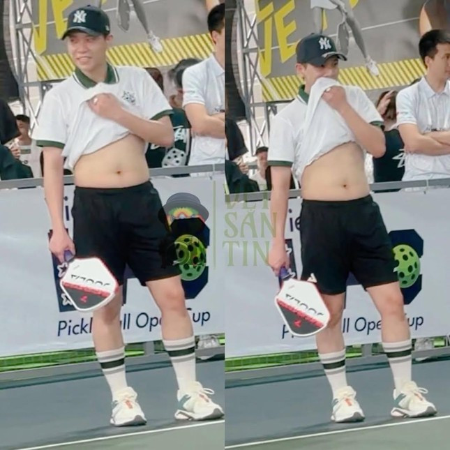 Sao Vbiz nổi tiếng nam thần flex cơ bụng 6 múi trên sân pickleball sự thật gây ngã ngửa