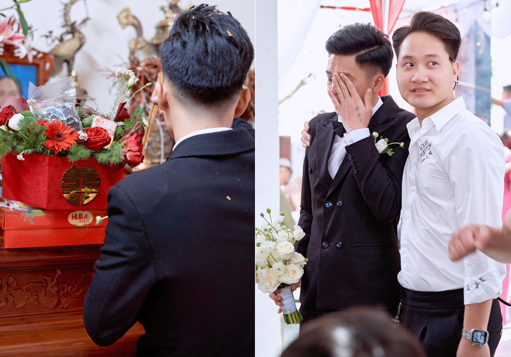 Chú rể ở Hưng Yên bật khóc trong đám cưới, phía sau là chuyện thắt lòng - Ảnh 3.
