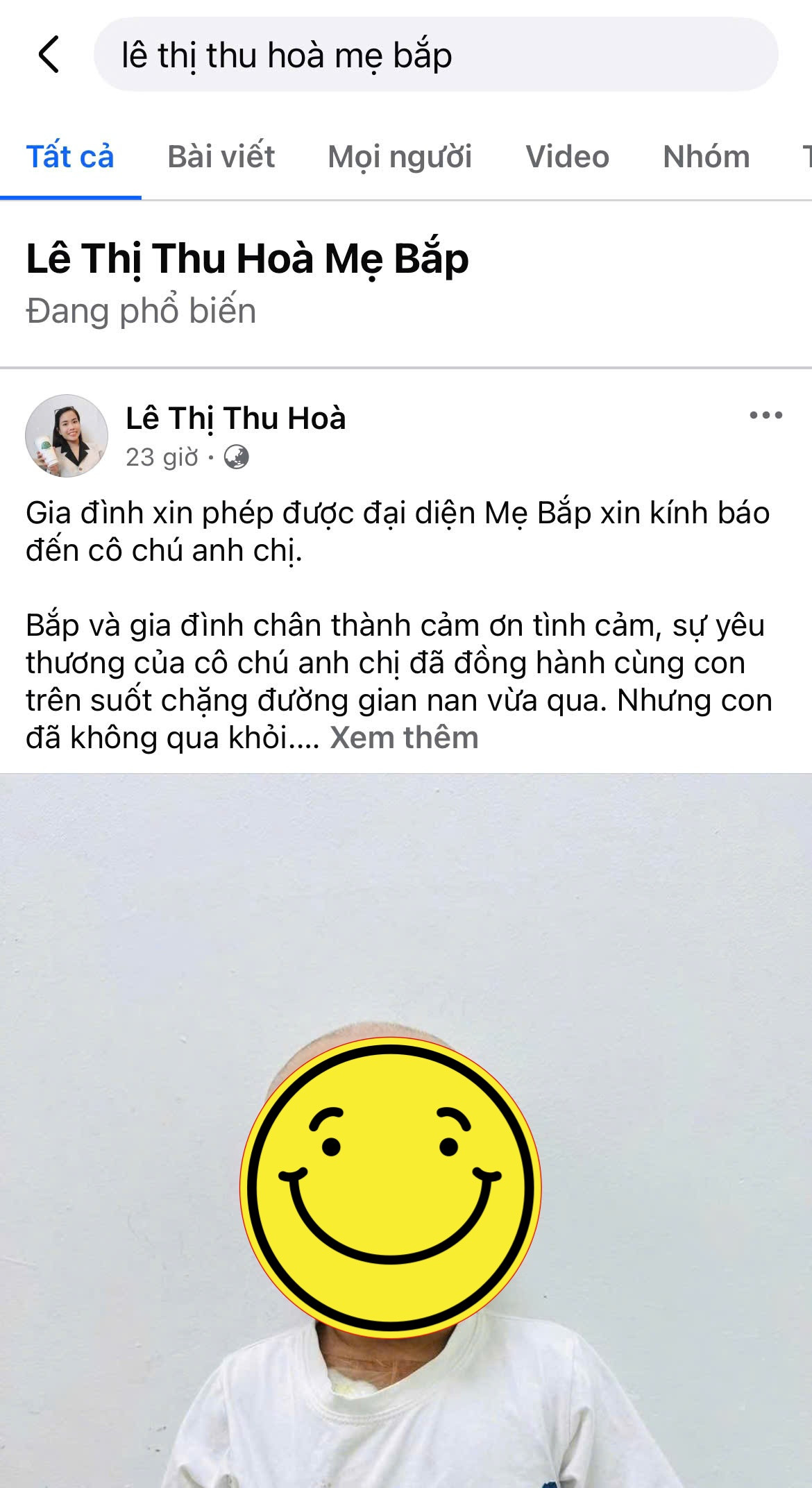 Loạt hành động gây xôn xao của mẹ Bắp sau khi con trai qua đời