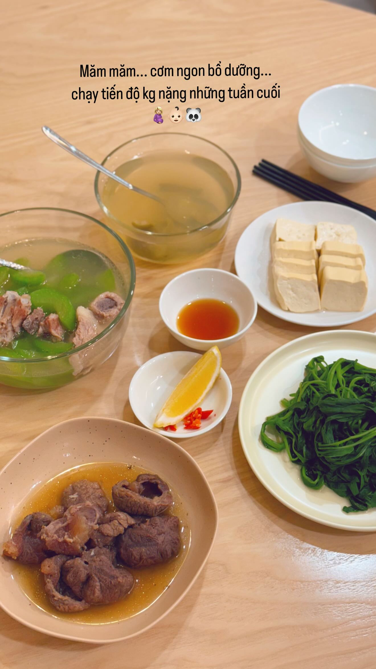 MC Mai Ngọc tiết lộ cân nặng ở tháng cuối thai kỳ, tiết lộ thực đơn toàn món đơn giản, dễ làm, dinh dưỡng 'vào con không béo mẹ'- Ảnh 8.