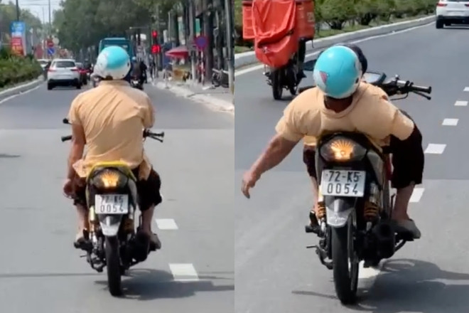 Mạng xã hội xôn xao người đàn ông khuyết tật chạy xe máy như diễn xiếc trên đường