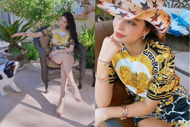 Có chồng đại gia Phạm Hương vẫn trung thành thói quen diện đi diện lại đồ cũ