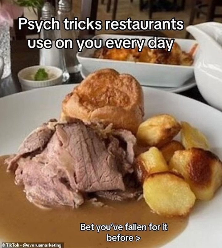 Mọi chi tiết trong nhà hàng đều có mục đích thao túng thực khách, khuyến khích họ chi tiền.