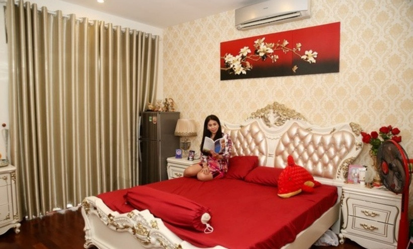 Khu phòng ngủ của các thành viên khác trong gia đình cũng được bài trí sang trọng.