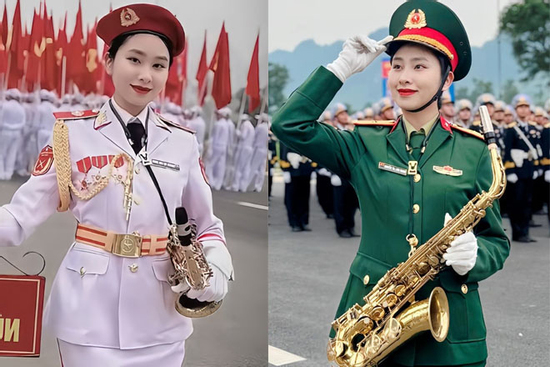 Đã 'lùng' ra danh tính nữ quân nhân khối quân nhạc đẹp như hoa hậu ở lễ diễu binh, profile cực khủng
