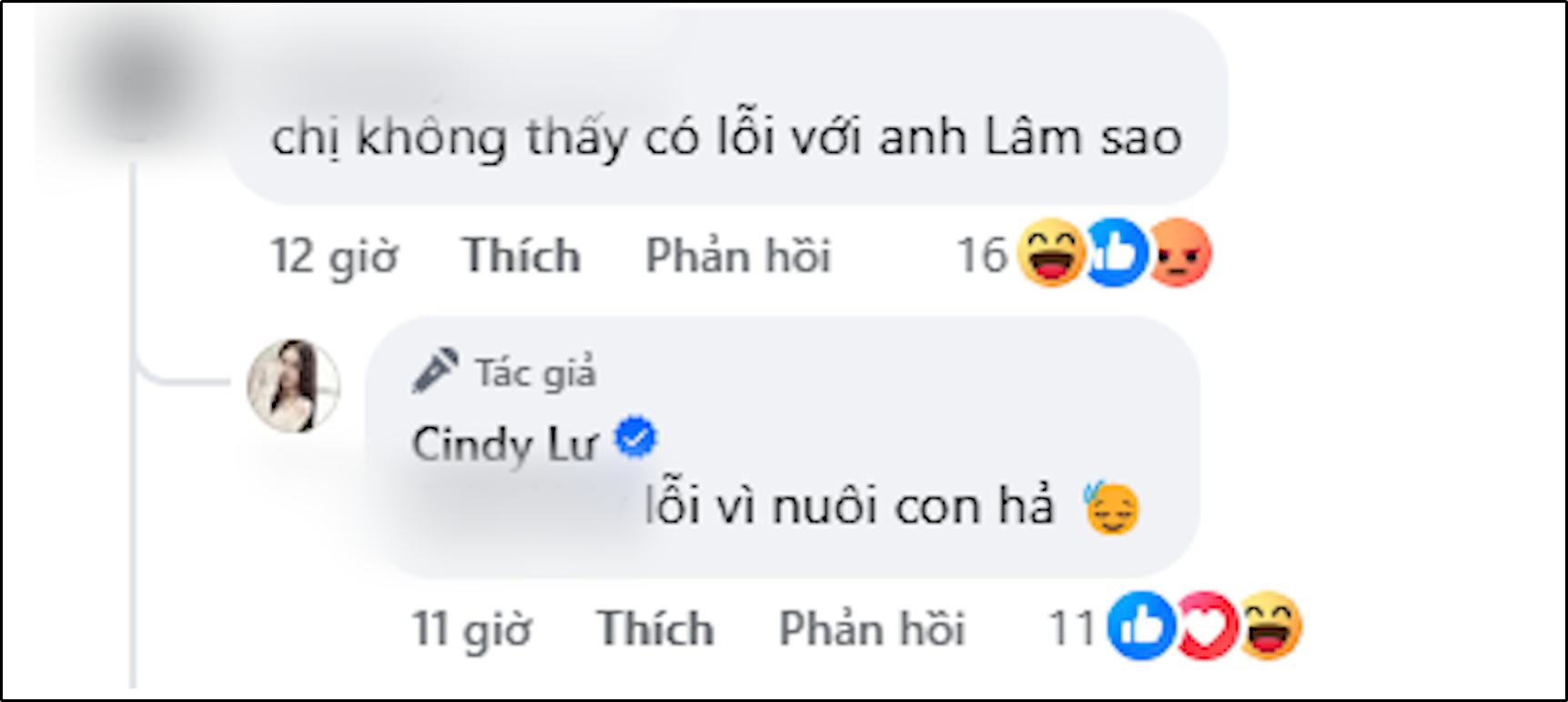 Cindy Lư thái độ khi nhắc tới chồng cũ Hoài Lâm