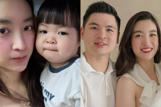 Cưng xỉu khoảnh khắc Đỗ Mỹ Linh bên chồng đại gia 'phiên bản mini'