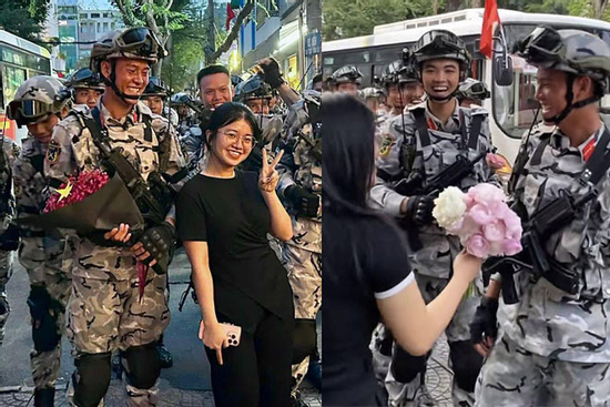 Clip cô gái tặng hoa chiến sĩ đội diễu binh hút 10 triệu view, bất ngờ diễn biến mới