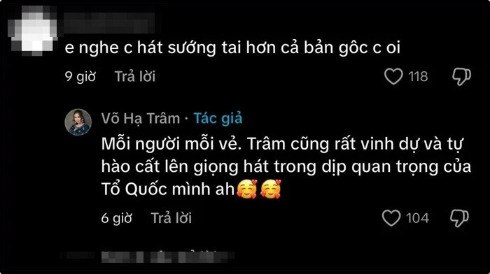 Võ Hạ Trâm phản hồi tinh tế khi hát tại buổi tổng duyệt Đại lễ
