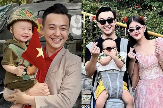 Khoe ảnh 'chiến sĩ nhí', ông xã Lê Âu Ngân Anh bị soi dấu hiệu lão hóa