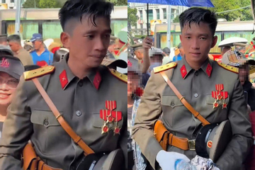 Thái độ 'lạ' của chiến sĩ Lê Hoàng Hiệp khi bị fans vây kín xin chụp ảnh chung