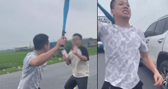 Xác minh tài xế xe bán tải dùng gậy bóng chày đánh người ở Thái Bình