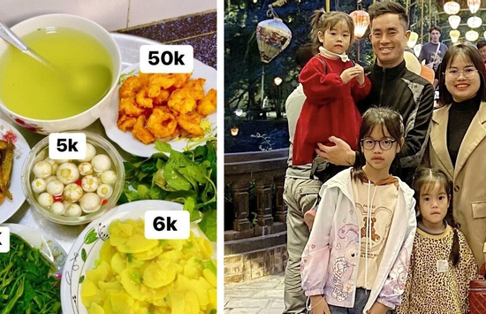 Mẹ đảm ở Ninh Bình gây sốt với mâm cơm dưới 100.000 đồng cho 5 người