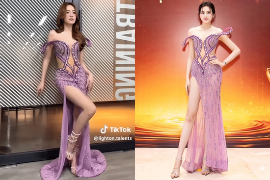 Nhìn Lan Ngọc 1m64 'đụng hàng' Đỗ Thị Hà 1m77 mới hiểu lợi thế chân dài là thế nào