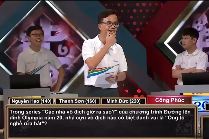 Câu hỏi Đường lên đỉnh Olympia khiến 4 thí sinh