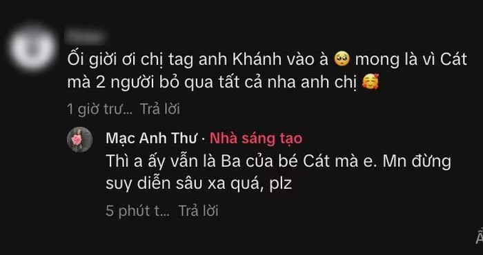 Mạc Anh Thư nói rõ mối quan hệ với Huy Khánh sau ly hôn