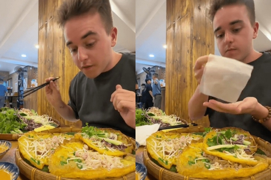 Ăn bánh xèo ở Đà Nẵng, khách Tây được nhận ngay 1 dịch vụ đặc biệt, netizen phải thốt lên: 'Không có ở bất kì nơi nào trên thế giới'