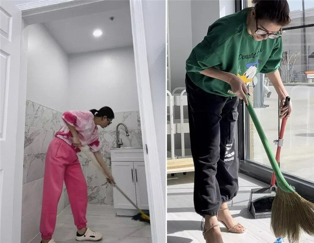 Hình ảnh Trang Trần đầu bù tóc rối ngồi bới rác bên Mỹ gây sốc