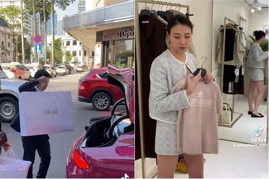 Đi mua đồ hiệu, vợ Cường Đô La hưởng biệt đãi VIP tưởng chỉ có trên phim