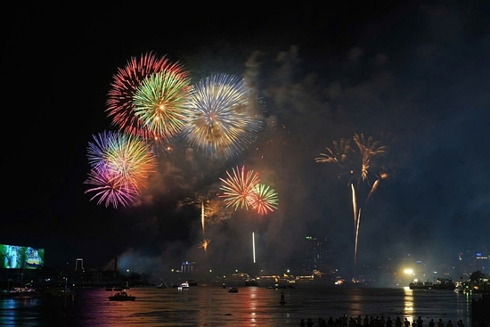 Mãn nhãn màn pháo hoa lớn chưa từng có mừng 50 năm đất nước thống nhất