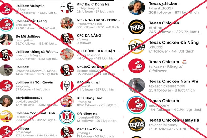 Gà rán KFC, Jollibee, Texas Chicken đồng loạt bị giả mạo thương hiệu, chuyện gì đang xảy ra? gia mao