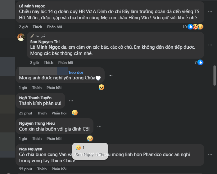 Phản ứng chú ý của gia đình tiến sĩ Hồ Nhân khi cư dân mạng vào gửi lời chia buồn