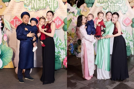 Phương Oanh - Shark Bình tổ chức tiệc thôi nôi hoành tráng cho cặp song sinh, dresscode cực yêu!