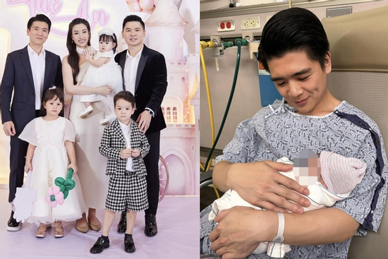 Doanh nhân Đỗ Quang Vinh - đại thiếu gia nhà bầu Hiển thông báo có con thứ 3, bất ngờ diện mạo em bé