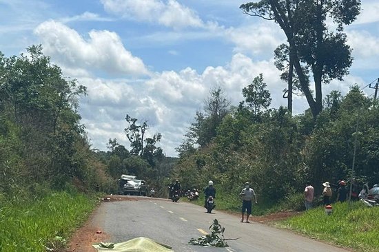 Clip xe container tông liên hoàn khiến 2 người tử vong